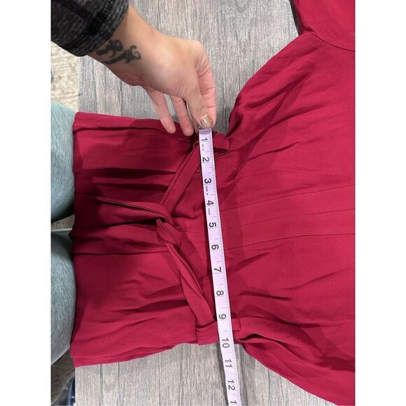 IRO Long Sleeve V-neck Overall Deep Red Jumpsuit size EU 34 Small Contemporary - Picture 13 of 14